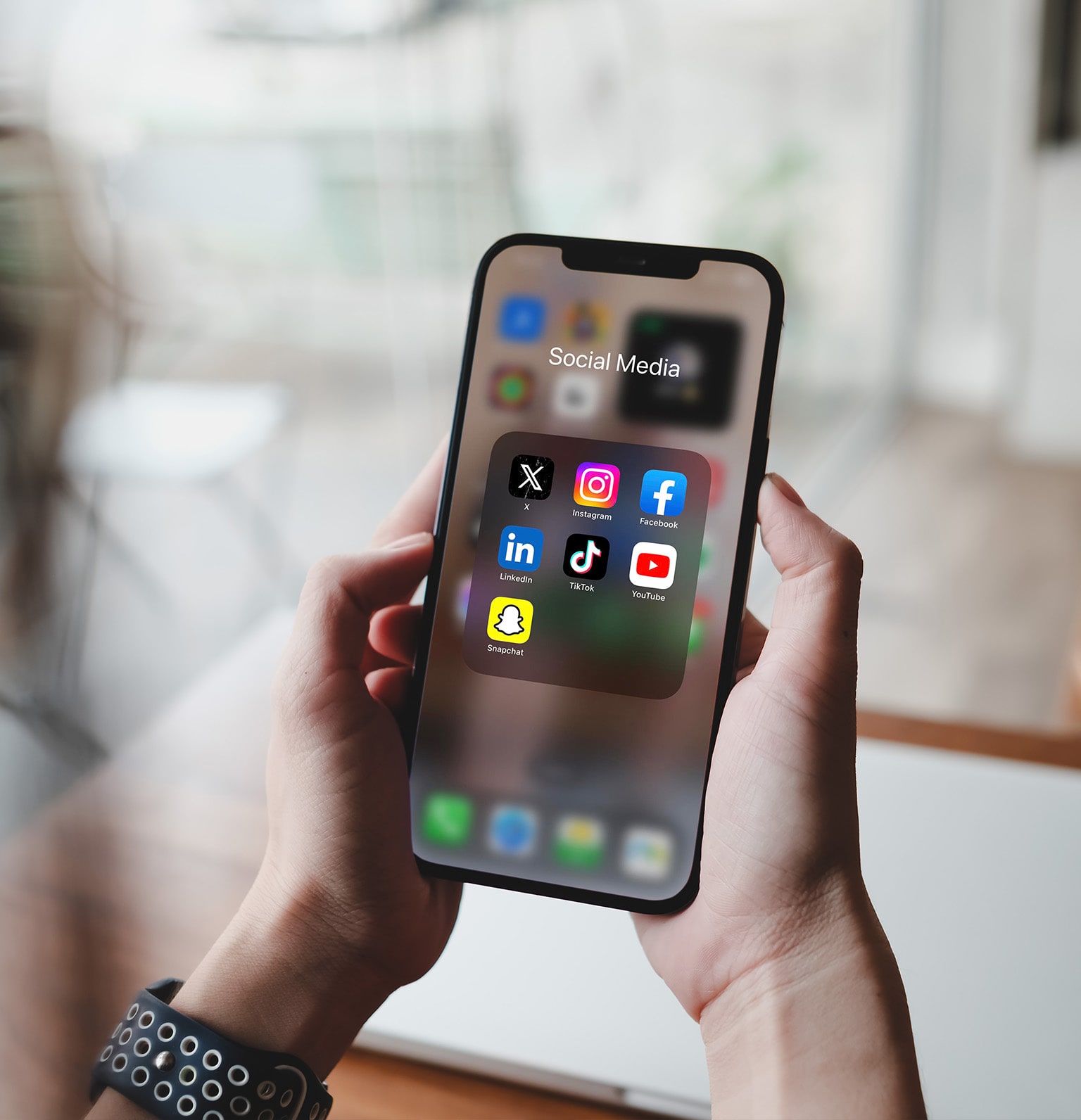 social media icons on iphone